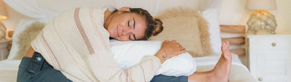 Person resting comfortably