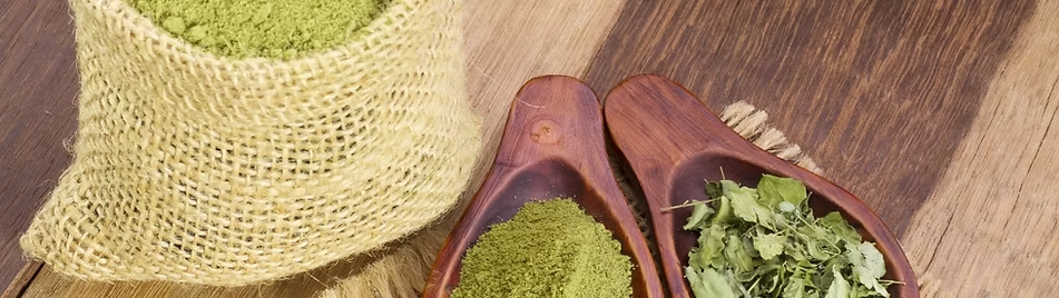 Moringa powder and dried leaves